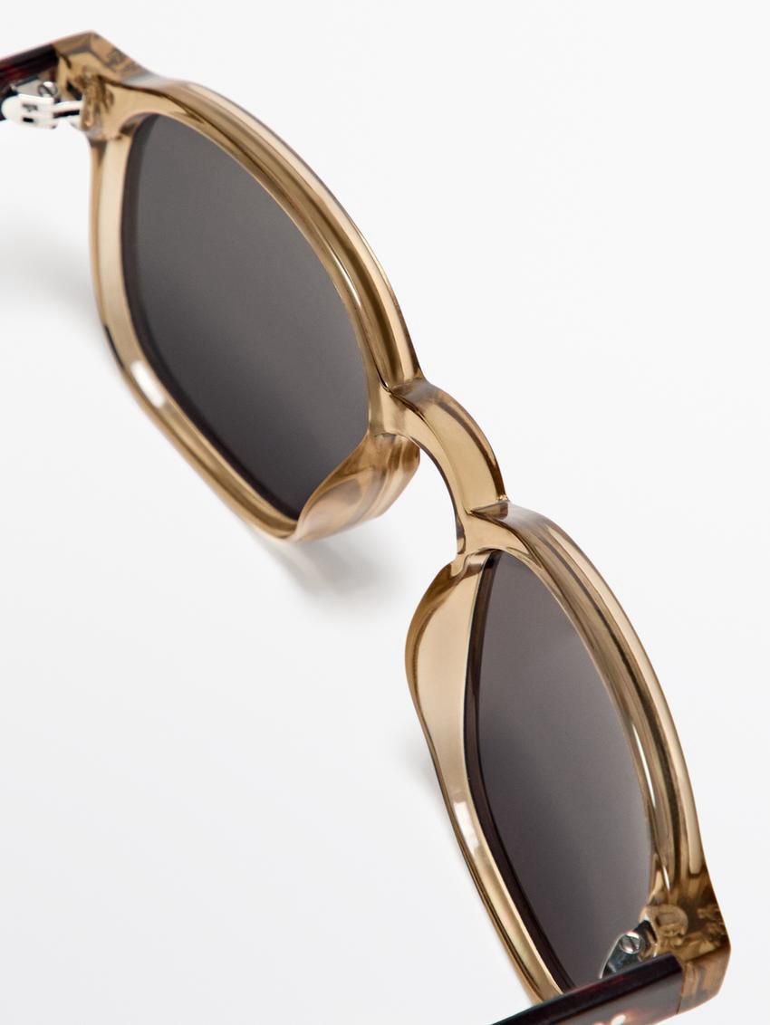Massimo Dutti Round Tortoiseshell-effect Men Sunglasses Brown | US-SW7219530