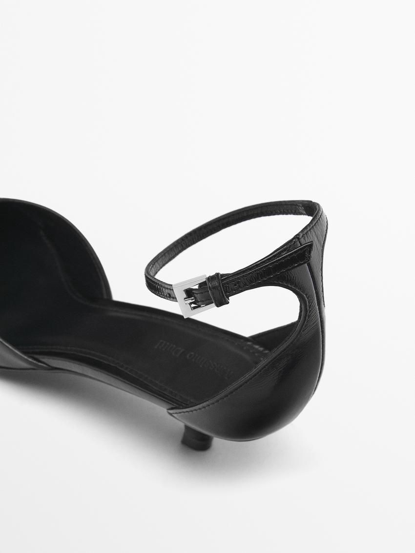 Massimo Dutti Rounded Toe Women Heels Black | US-SX3746150