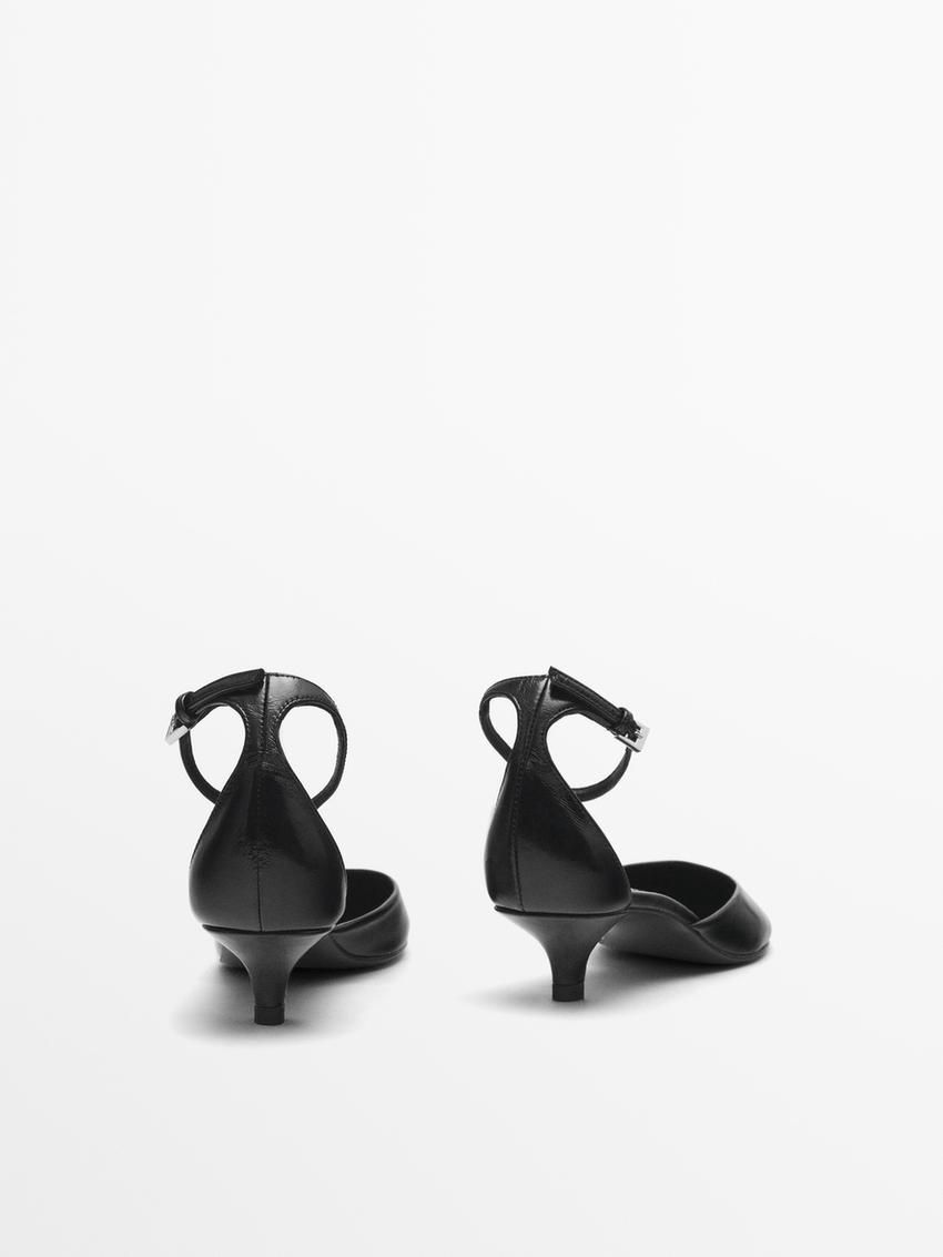 Massimo Dutti Rounded Toe Women Heels Black | US-SX3746150