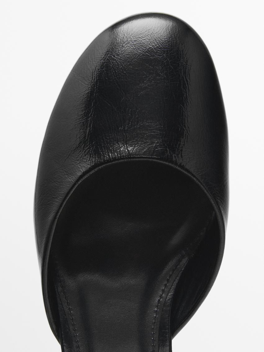 Massimo Dutti Rounded Toe Women Heels Black | US-SX3746150