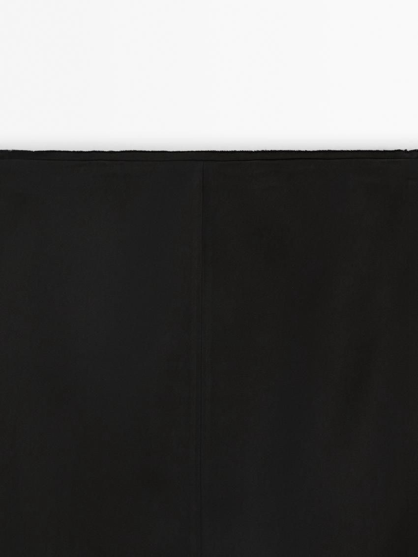 Massimo Dutti Satin Midi Women Skirts Black | US-EF4053967