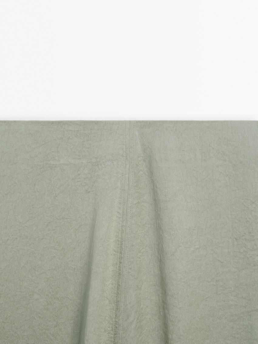 Massimo Dutti Satin Voluminous Co-ord Midi Women Skirts Light Green | US-VR1205749