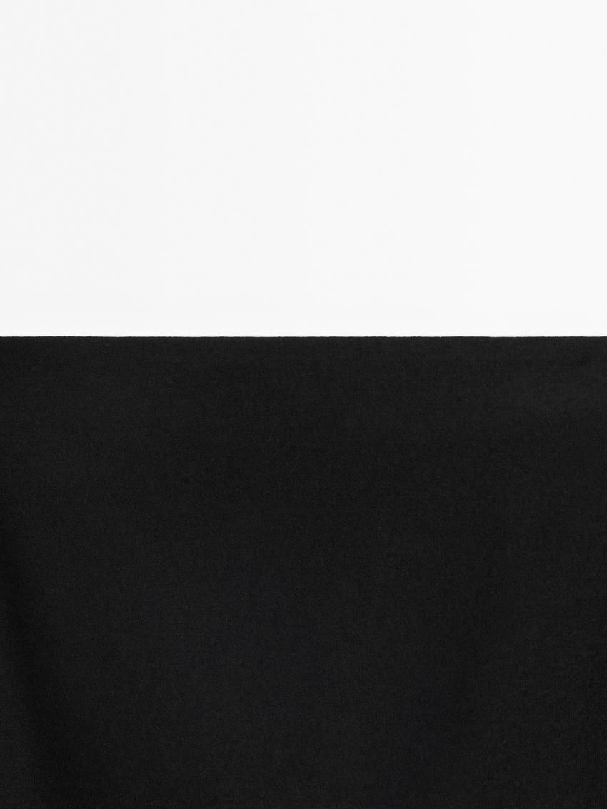 Massimo Dutti Short Asymmetric Lace-trimmed Women Skirts Black | US-OB8456970
