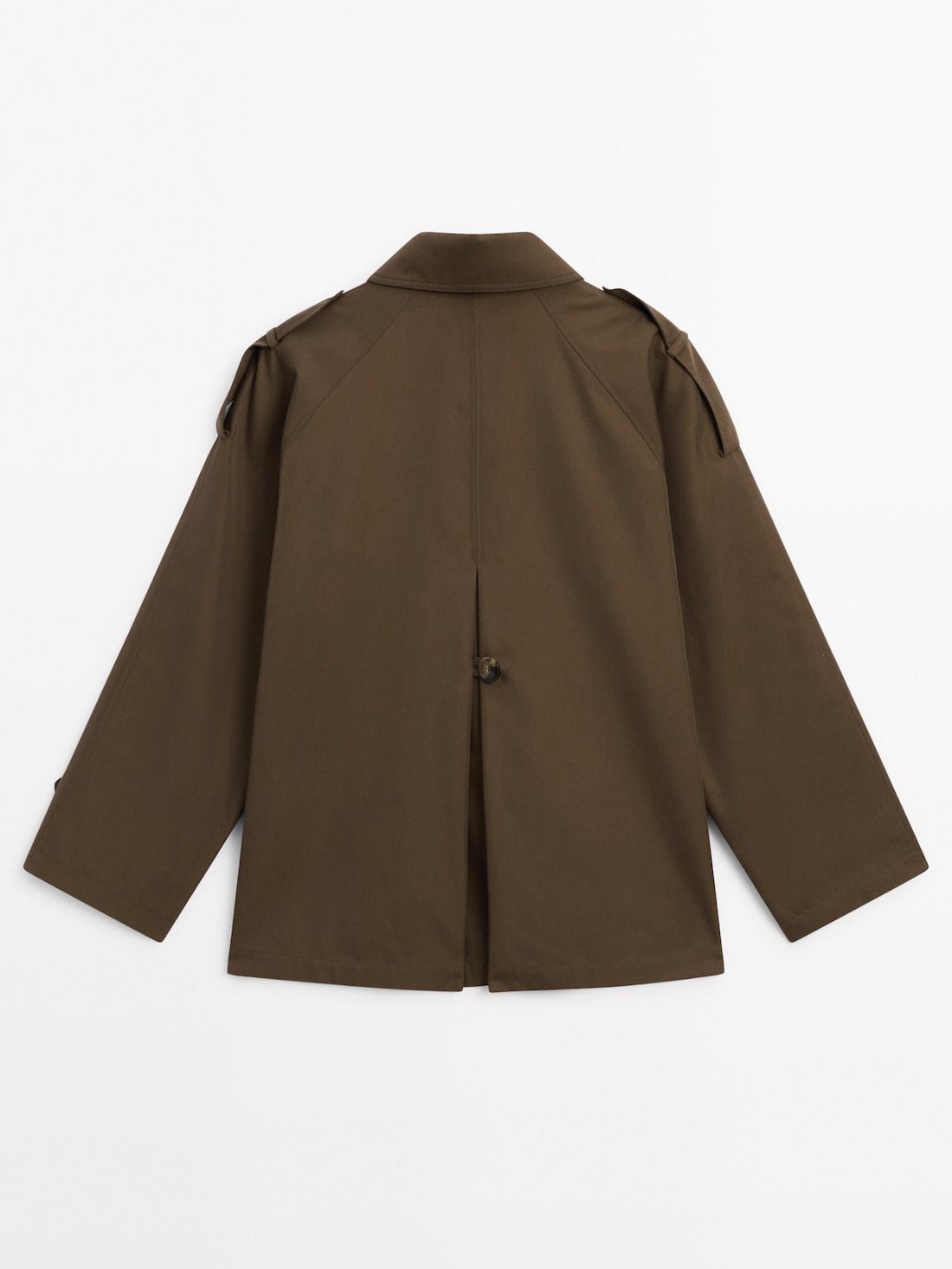 Massimo Dutti Short Raglan Sleeve Women Trench Coat Dark Brown | US-CP7649253