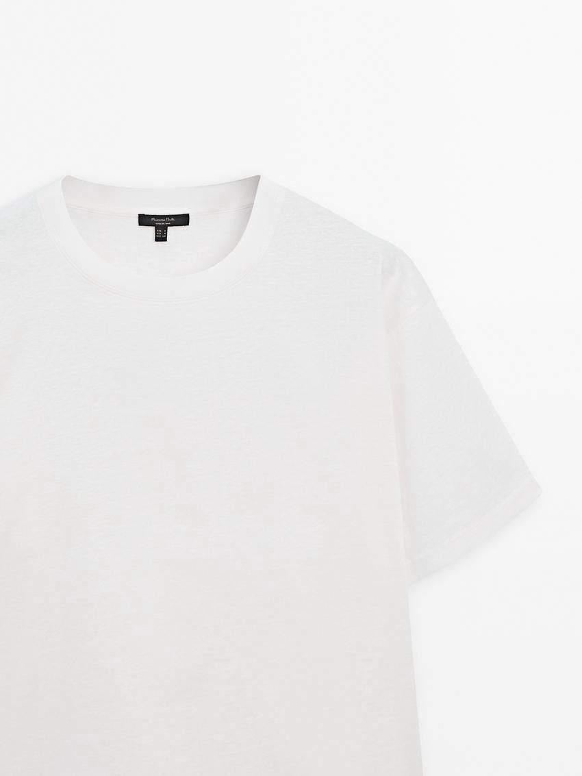 Massimo Dutti Short Sleeve Boyfriend Women T-Shirt White | US-QX1643209