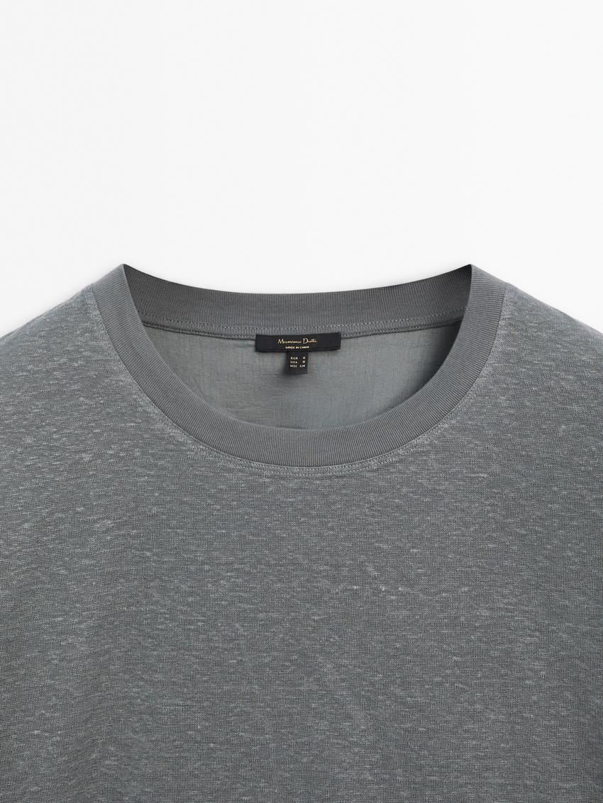 Massimo Dutti Short Sleeve Boyfriend Women T-Shirt Grey | US-DH6452783