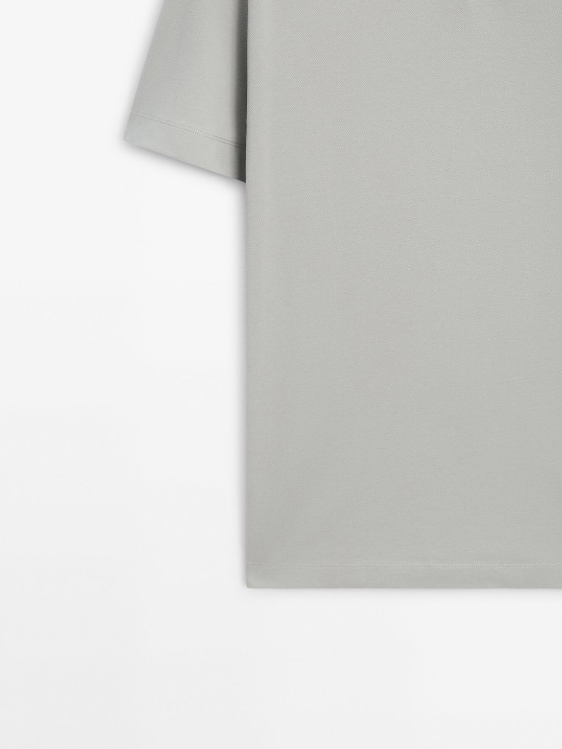 Massimo Dutti Short Sleeve Cotton Blend Men Polo Shirt Light Green | US-IP2417590