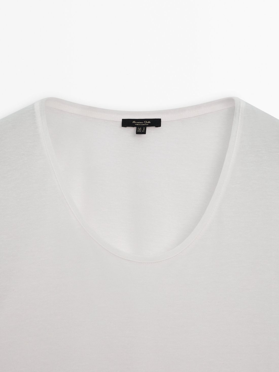 Massimo Dutti Short Sleeve Linen Blend Women T-Shirt Cream | US-IO0716483