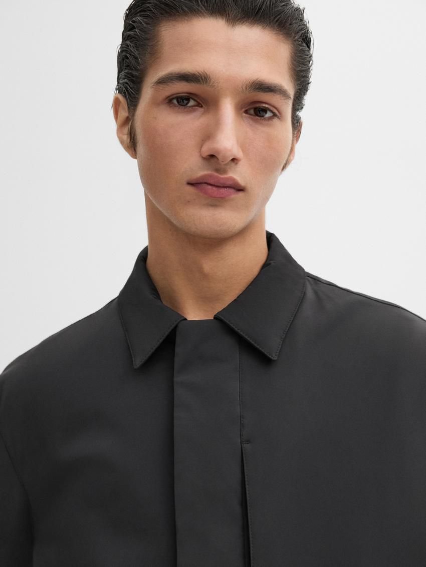 Massimo Dutti Short Stretch Men Jacket Black | US-ZW6594107