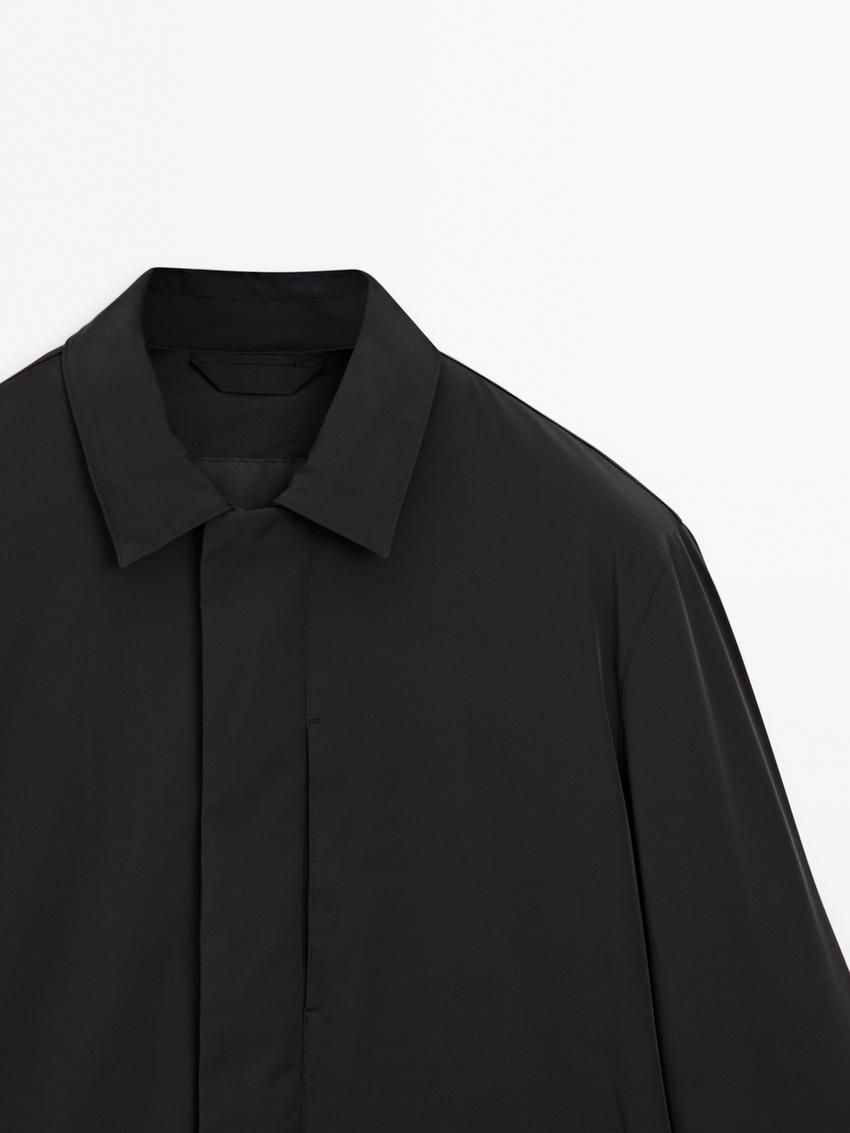 Massimo Dutti Short Stretch Men Jacket Black | US-ZW6594107