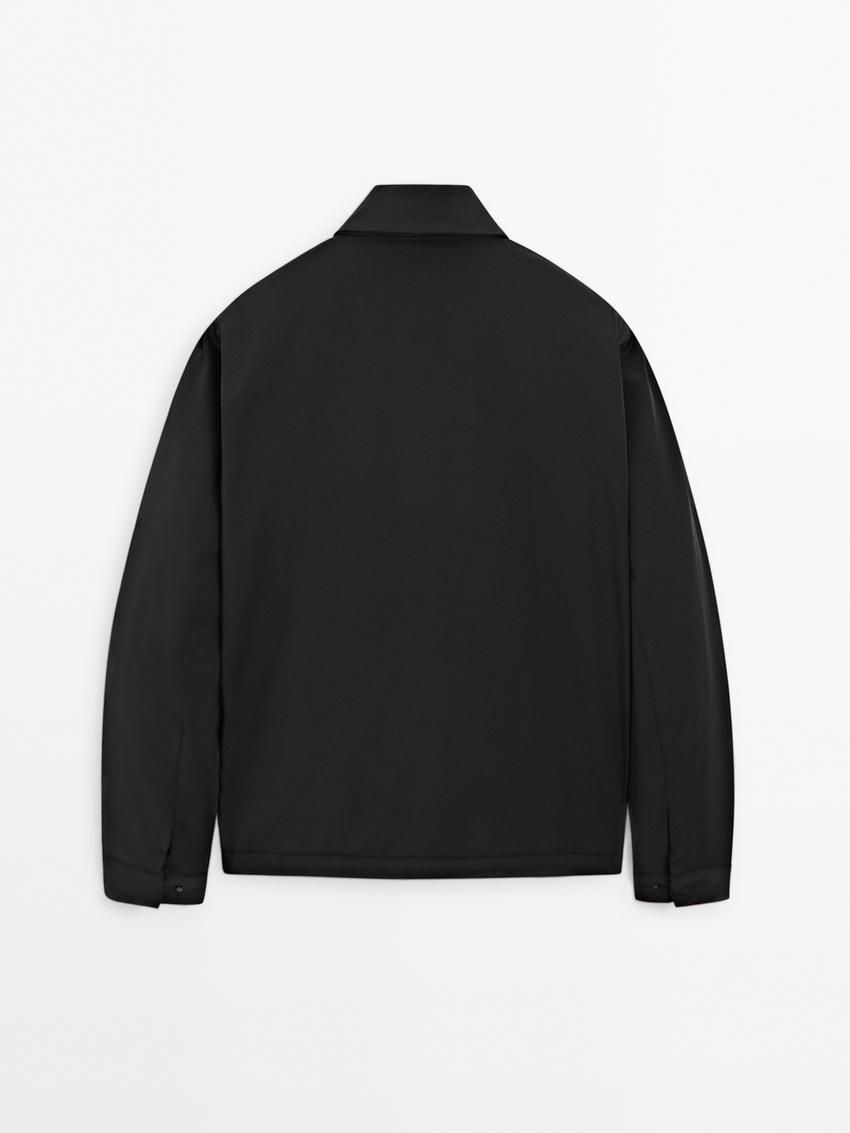 Massimo Dutti Short Stretch Men Jacket Black | US-ZW6594107
