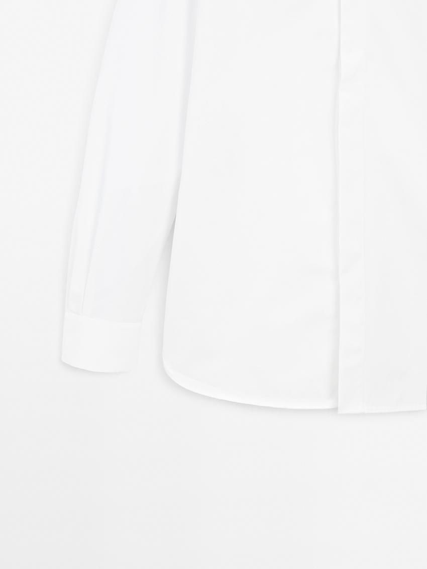 Massimo Dutti Slim Fit Cotton Men Shirts White | US-MO6590138