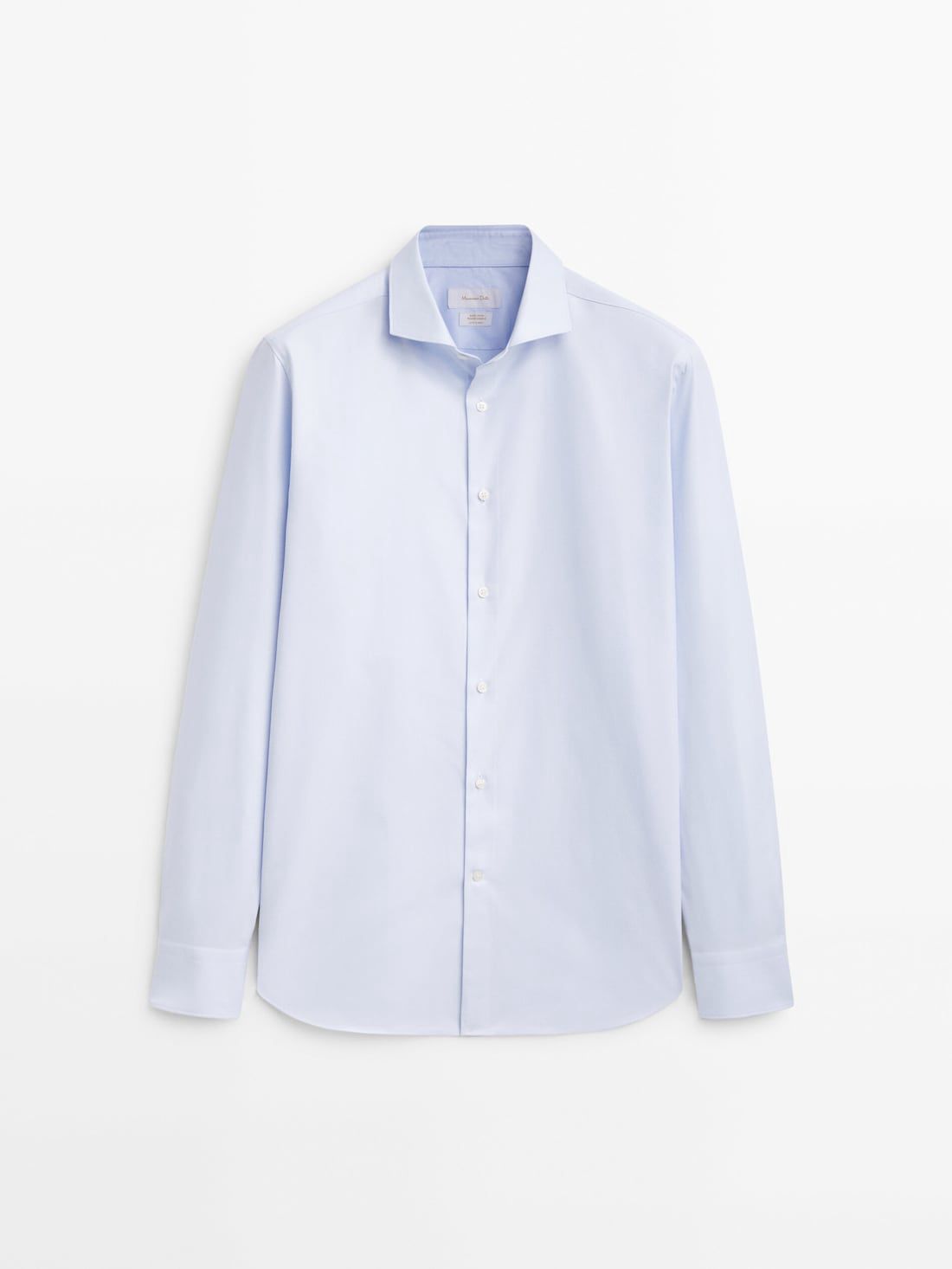 Massimo Dutti Slim Fit Cotton Twill Men Shirts Light Blue | US-VH3584796