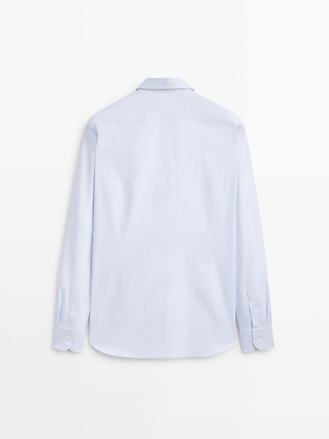 Massimo Dutti Slim Fit Cotton Twill Men Shirts Light Blue | US-VH3584796
