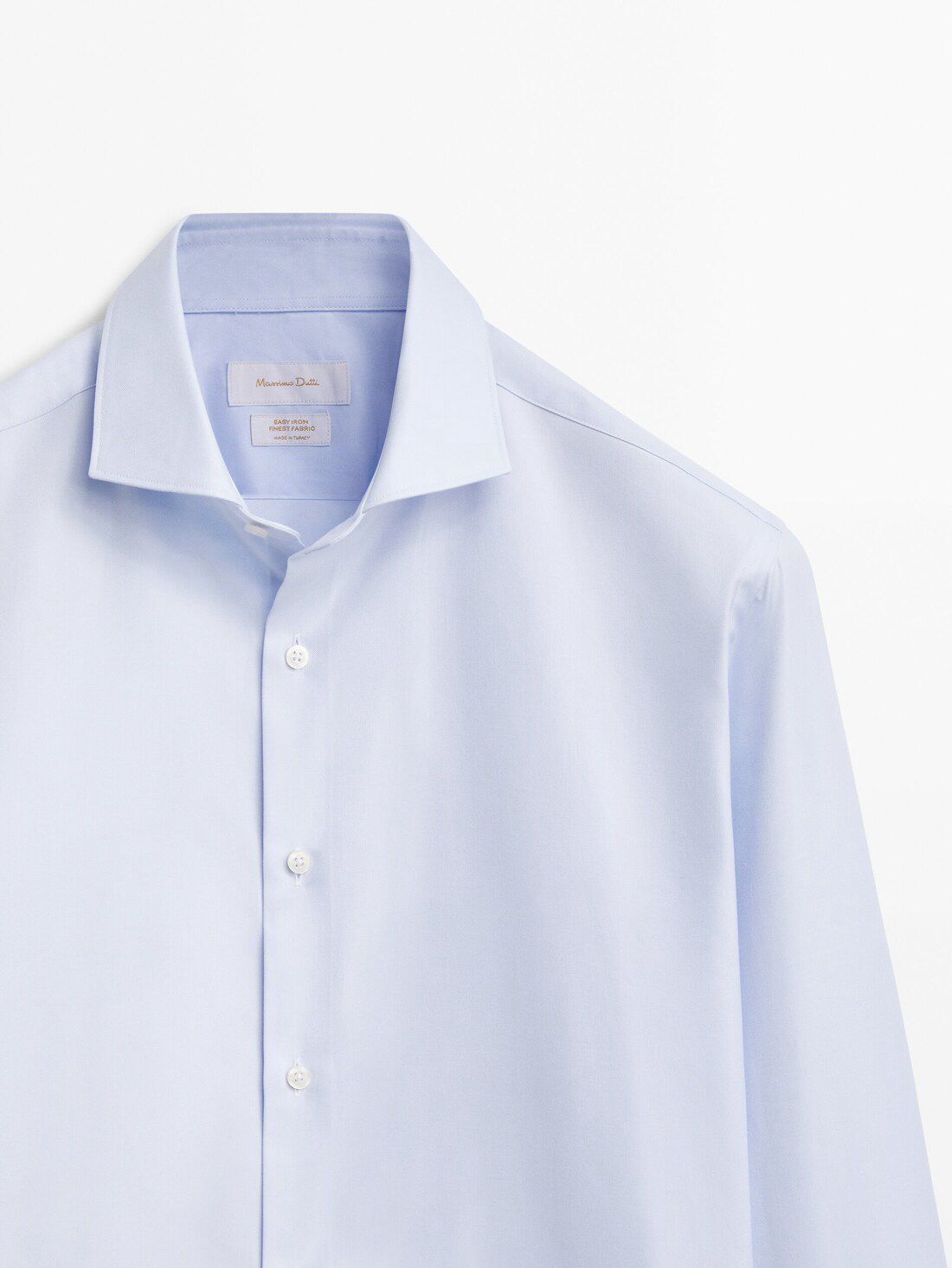 Massimo Dutti Slim Fit Cotton Twill Men Shirts Light Blue | US-VH3584796