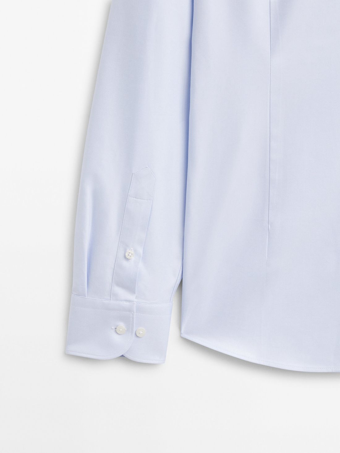 Massimo Dutti Slim Fit Cotton Twill Men Shirts Light Blue | US-VH3584796