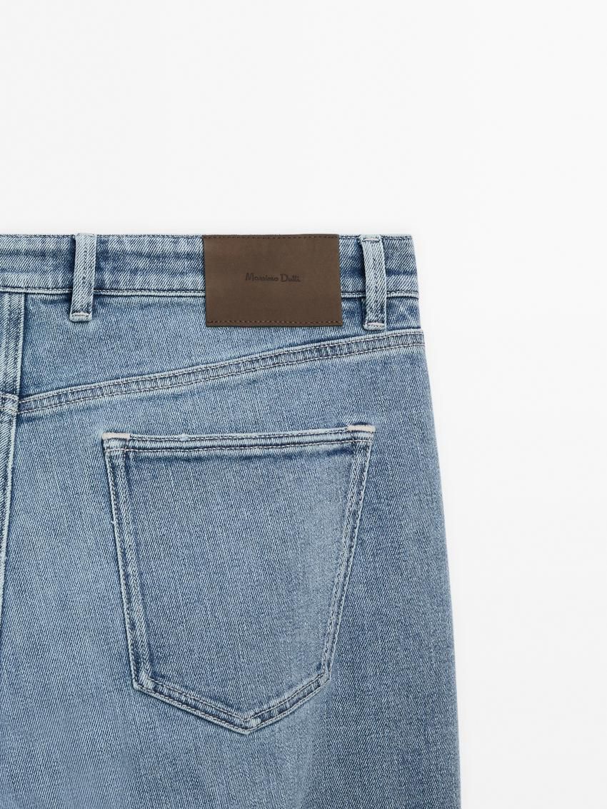 Massimo Dutti Slim Fit Men Jeans Blue | US-WC6293750