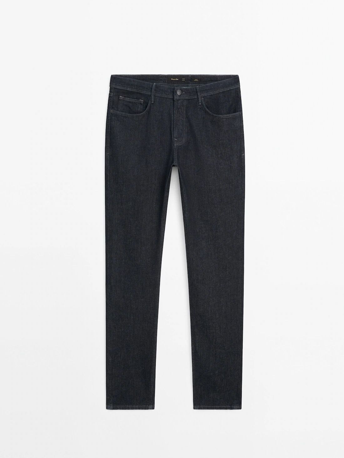 Massimo Dutti Slim Fit Men Jeans Navy | US-CG5643087