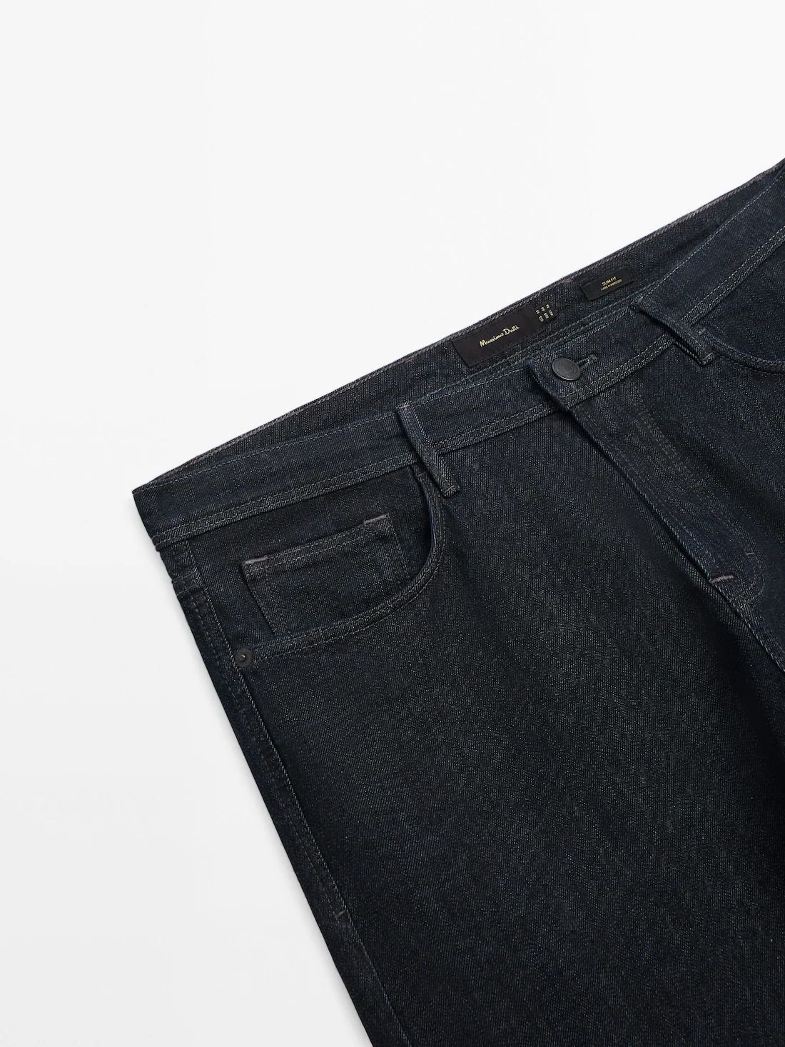 Massimo Dutti Slim Fit Men Jeans Navy | US-CG5643087