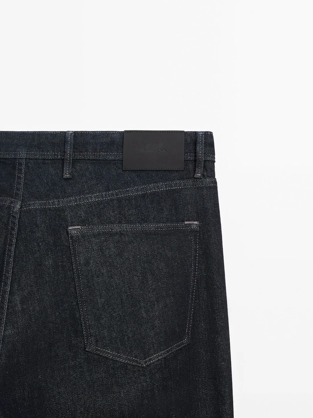 Massimo Dutti Slim Fit Men Jeans Navy | US-CG5643087