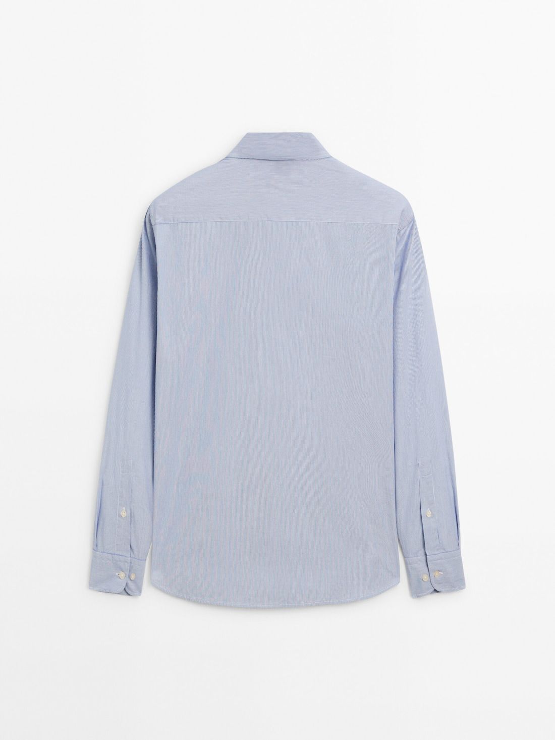 Massimo Dutti Slim Fit Micro-striped Poplin Men Shirts Blue | US-WN5261849