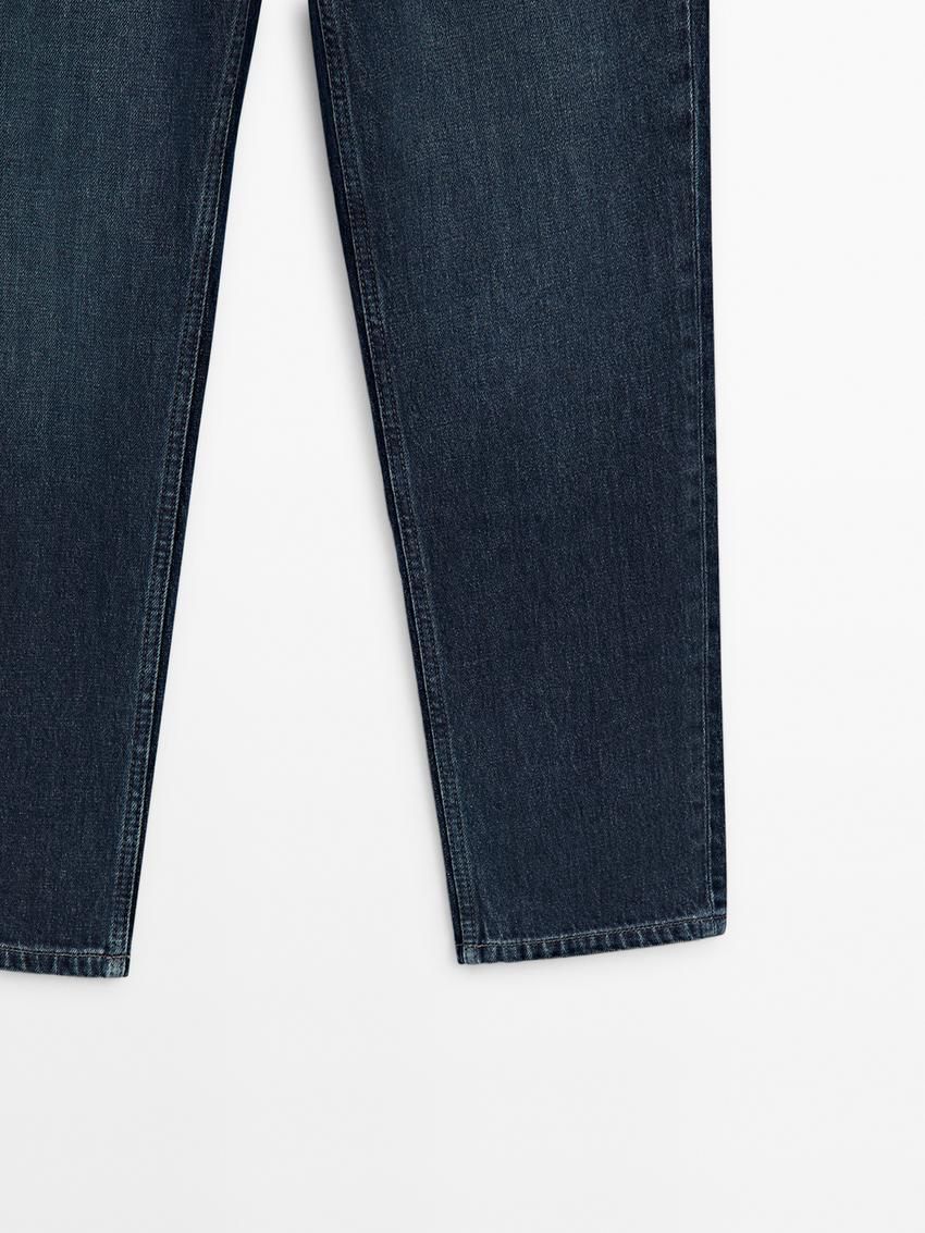 Massimo Dutti Slim Fit Mid-rise Cropped Women Jeans Blue | US-DA3508269