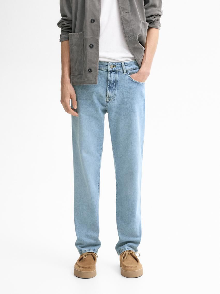 Massimo Dutti Slim Fit Mid-rise Men Jeans Blue | US-BQ3452908