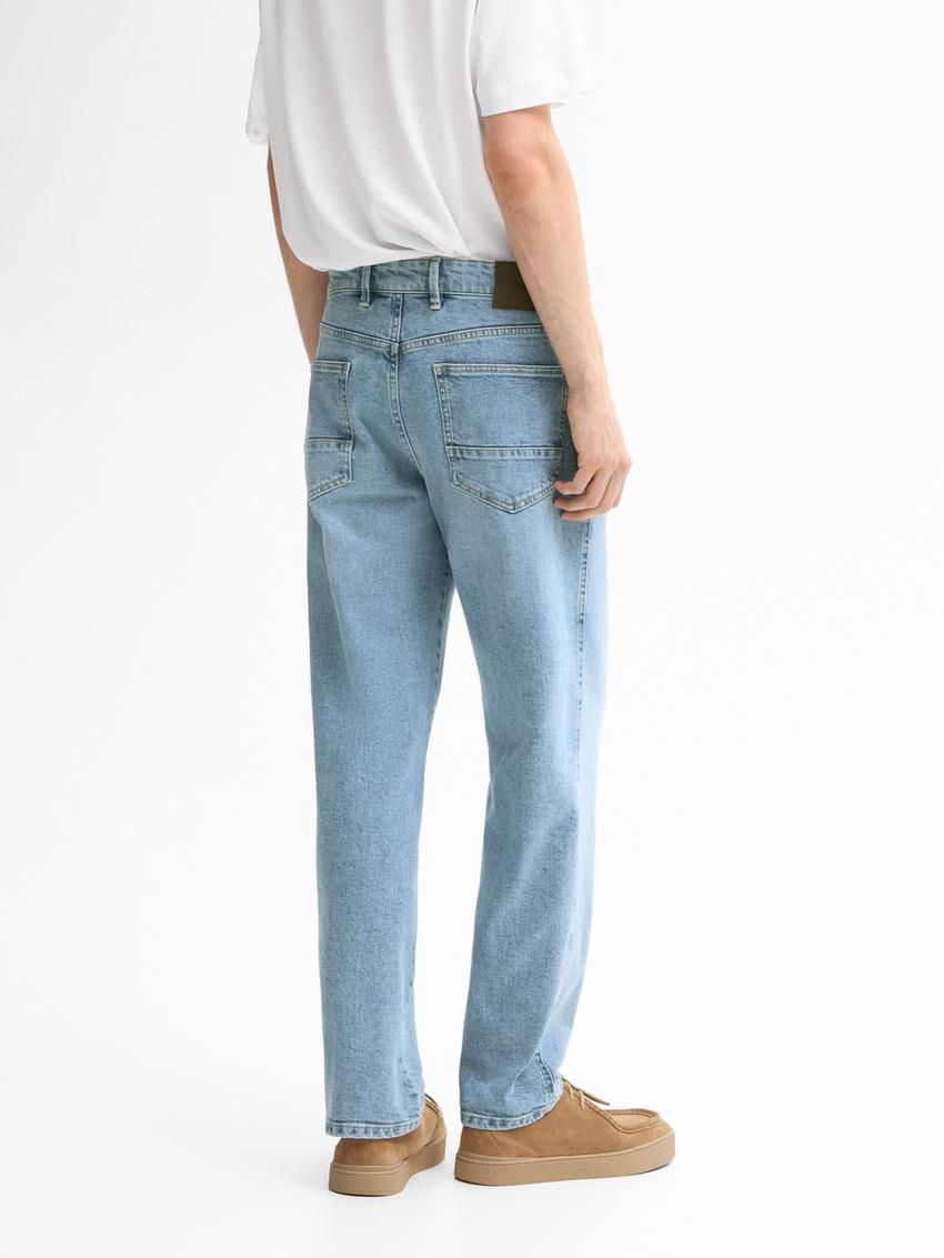 Massimo Dutti Slim Fit Mid-rise Men Jeans Blue | US-BQ3452908