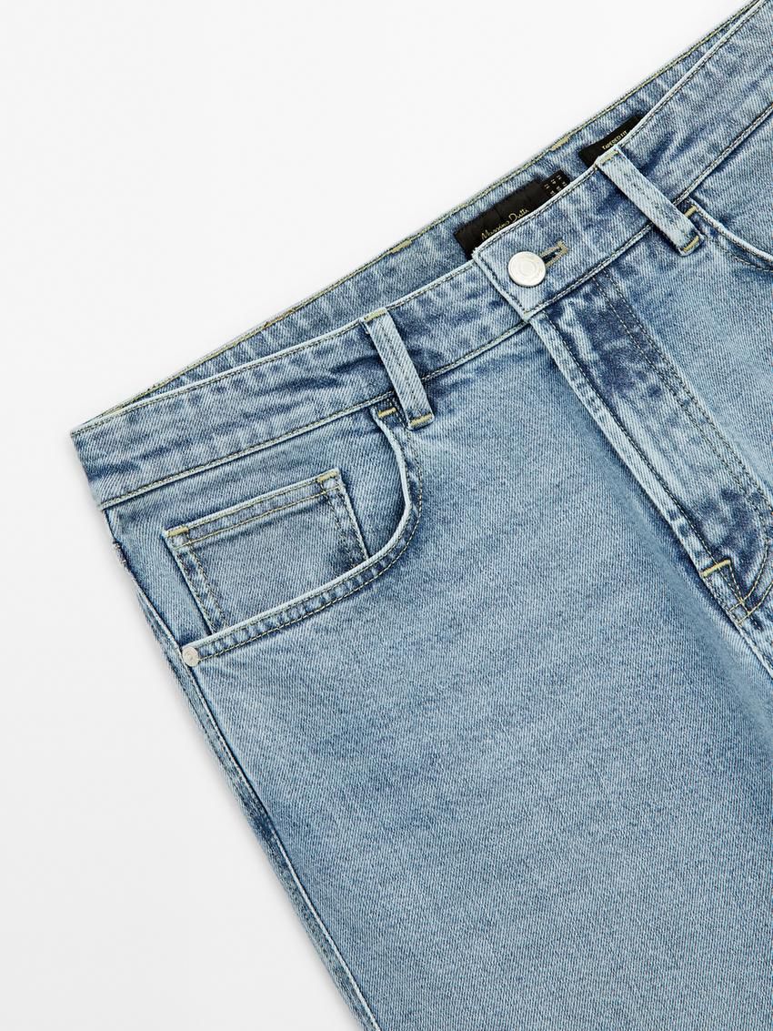 Massimo Dutti Slim Fit Mid-rise Men Jeans Blue | US-BQ3452908