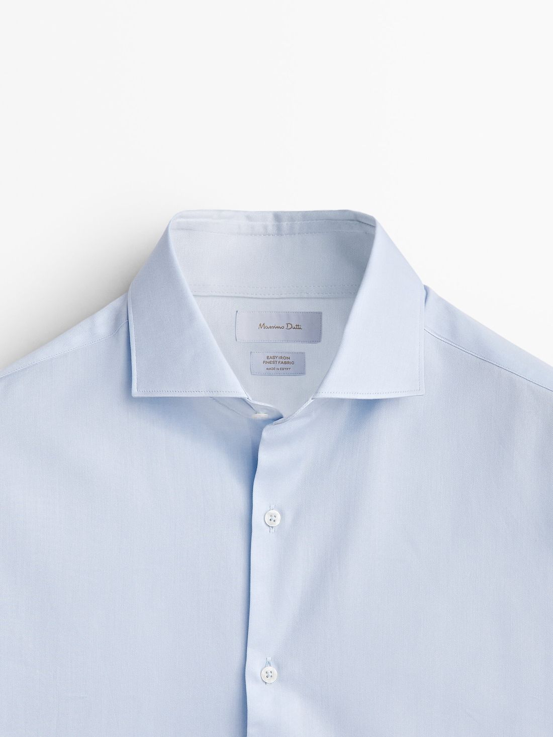 Massimo Dutti Slim-fit Double Cuff Twill Men Shirts Light Blue | US-NU0589327