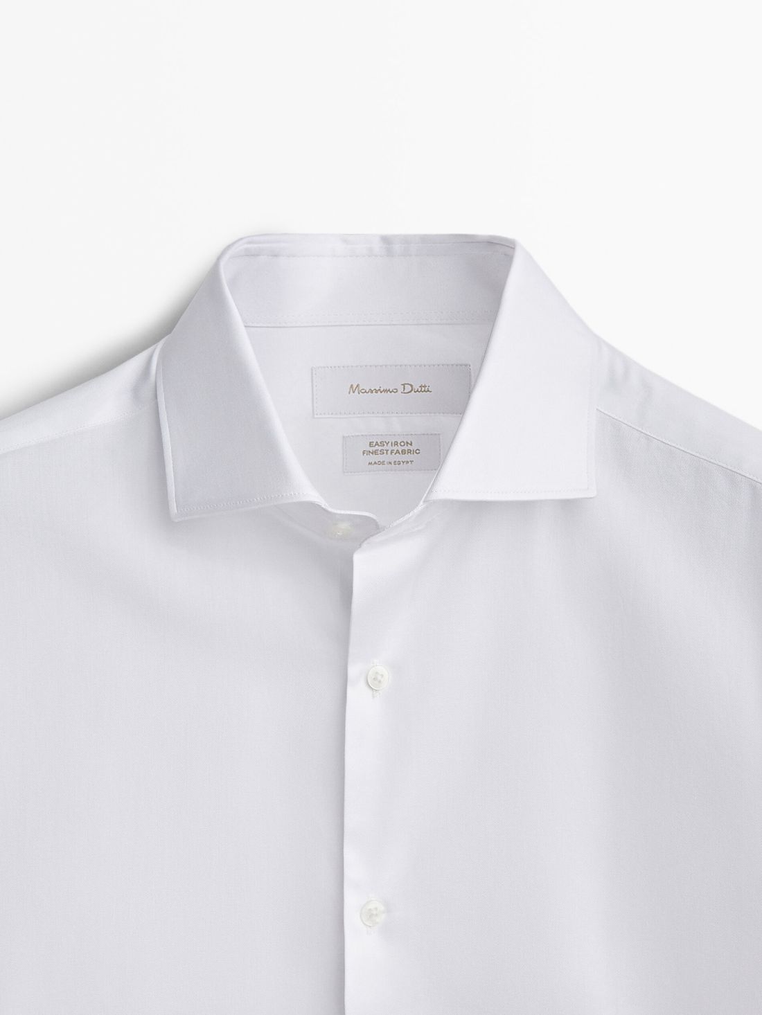 Massimo Dutti Slim-fit Double Cuff Twill Men Shirts White | US-PS3086157