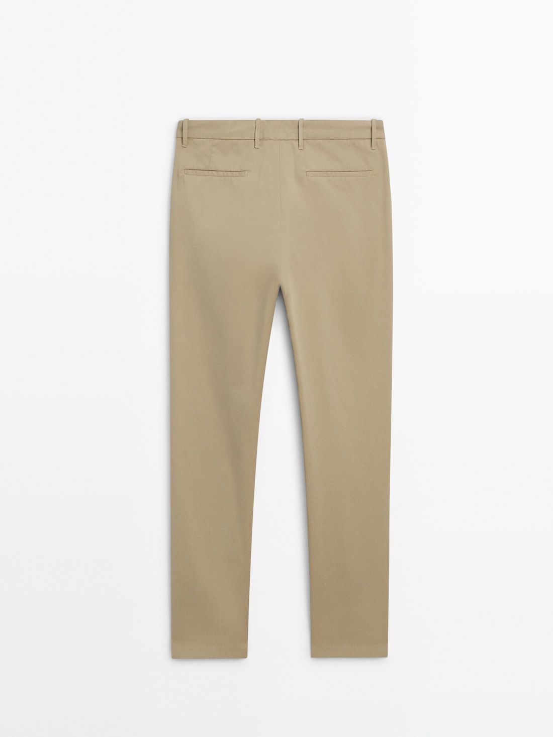 Massimo Dutti Slim-fit Tricotine Chino Men Trousers Brown | US-ZN8169523