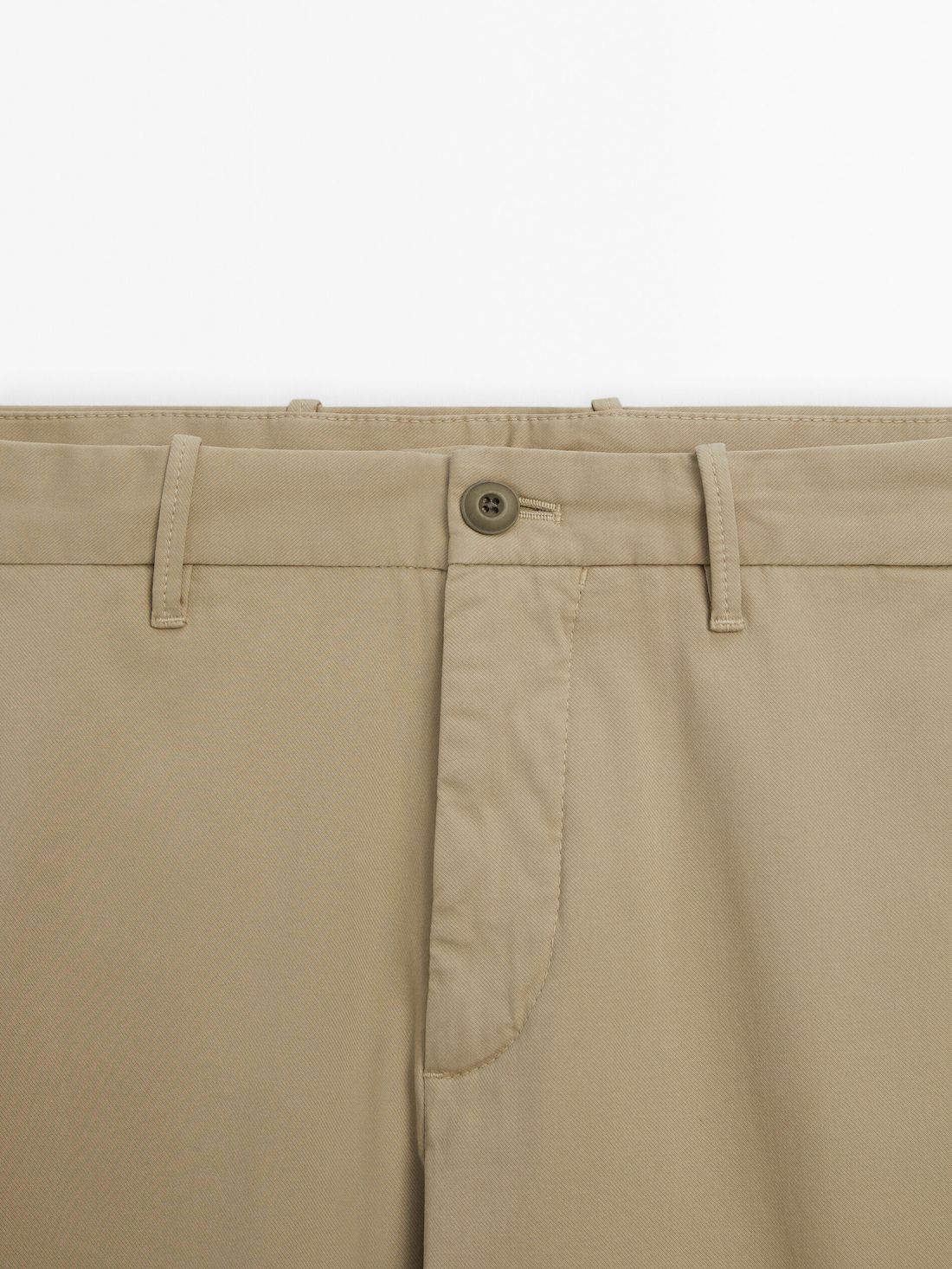 Massimo Dutti Slim-fit Tricotine Chino Men Trousers Brown | US-ZN8169523