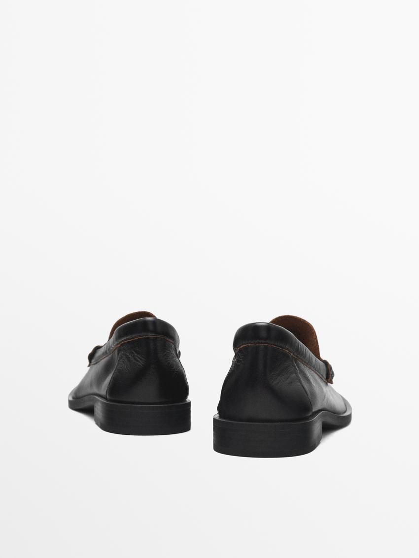 Massimo Dutti Soft Penny Women Loafers Black | US-IW9241765