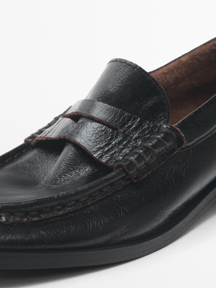 Massimo Dutti Soft Penny Women Loafers Black | US-IW9241765
