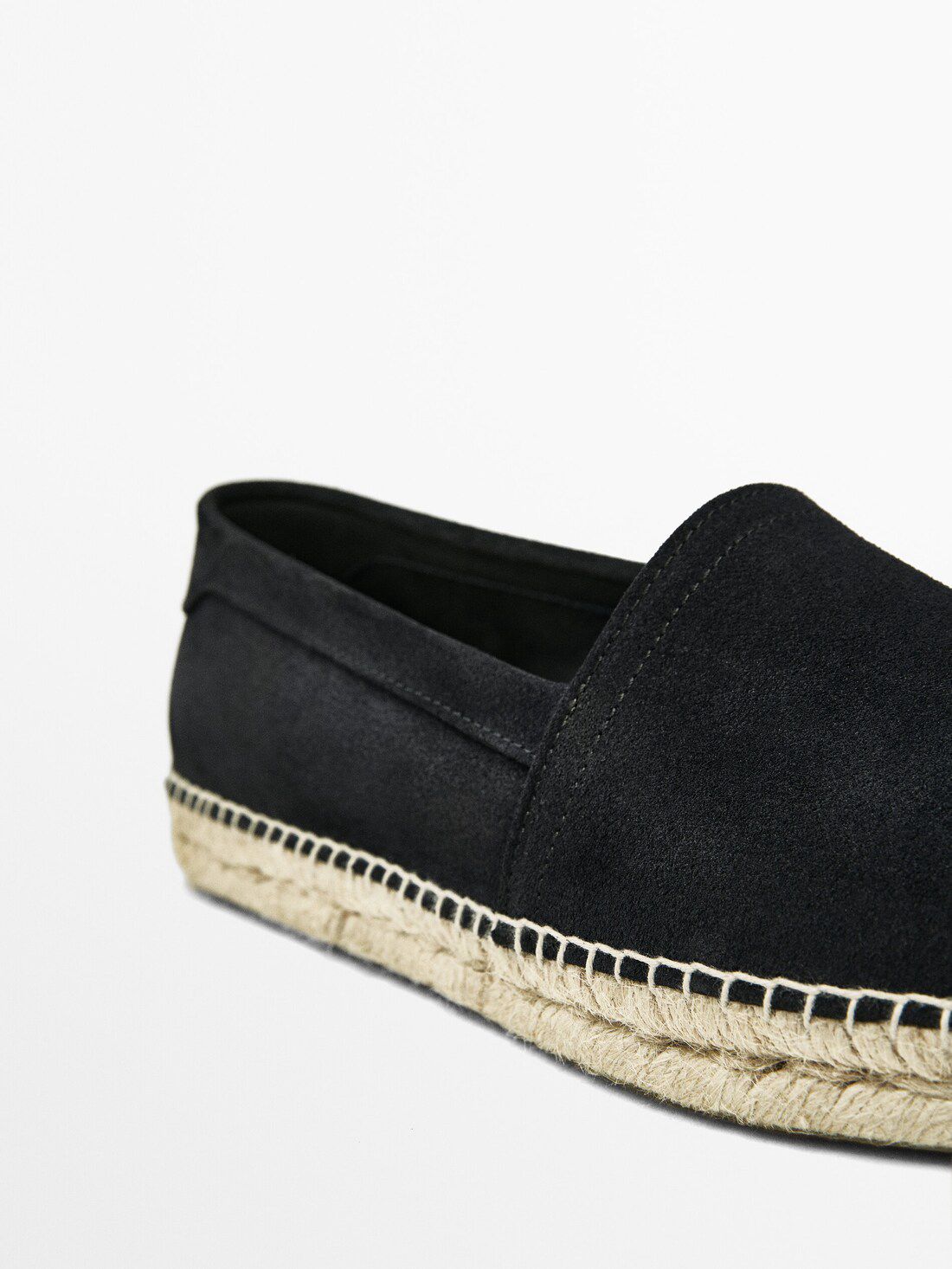 Massimo Dutti Split Suede Men Espadrilles Dark Grey | US-HA7483290