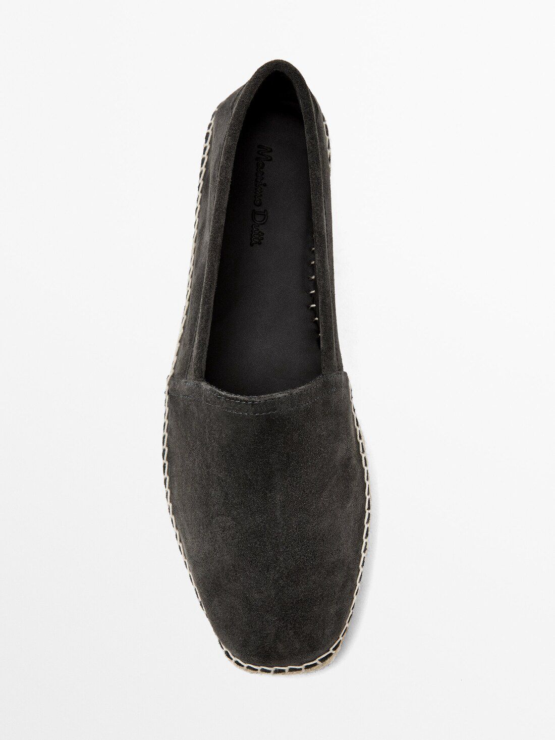 Massimo Dutti Split Suede Men Espadrilles Grey | US-HC1084356