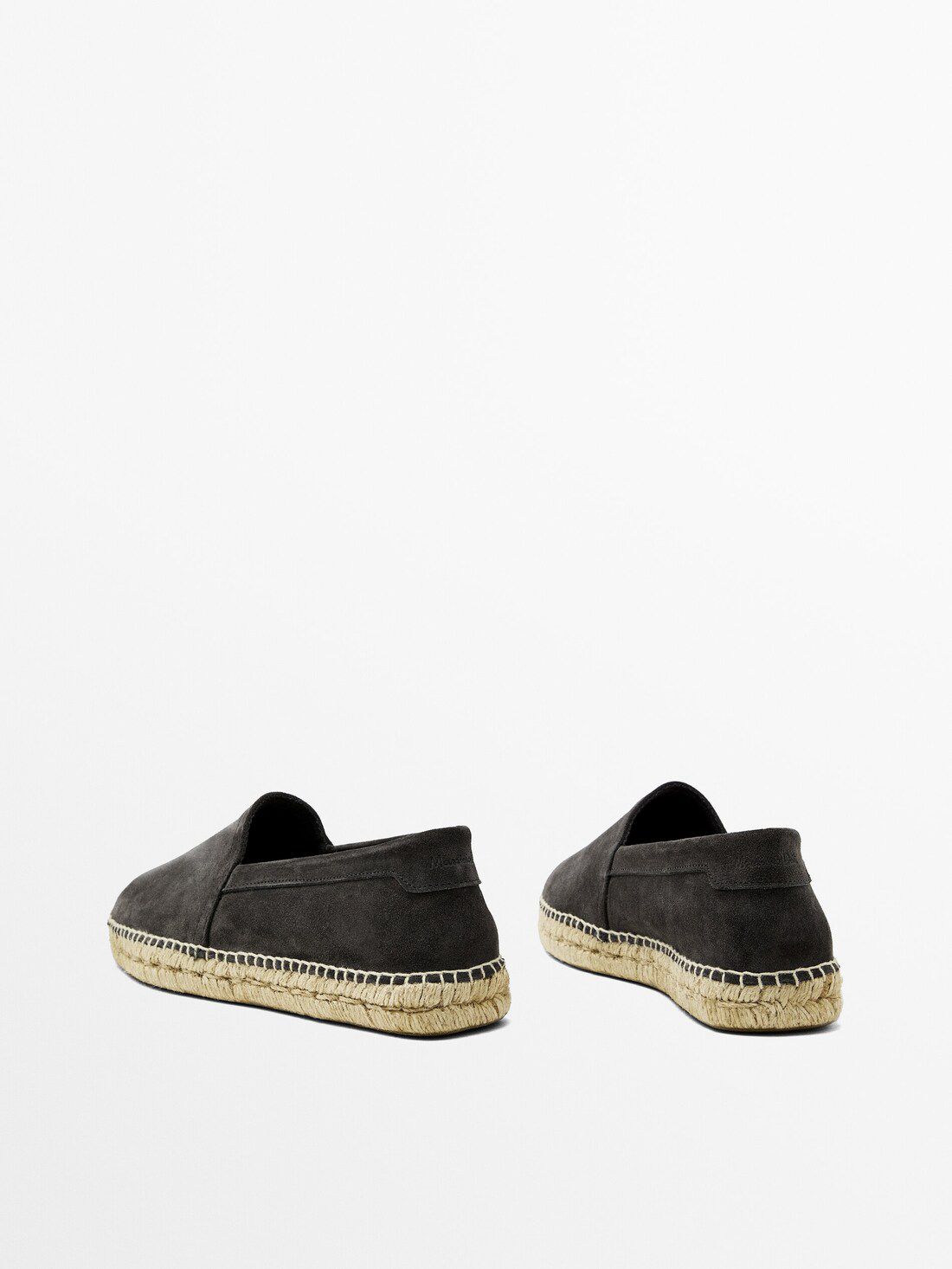 Massimo Dutti Split Suede Men Espadrilles Grey | US-HC1084356