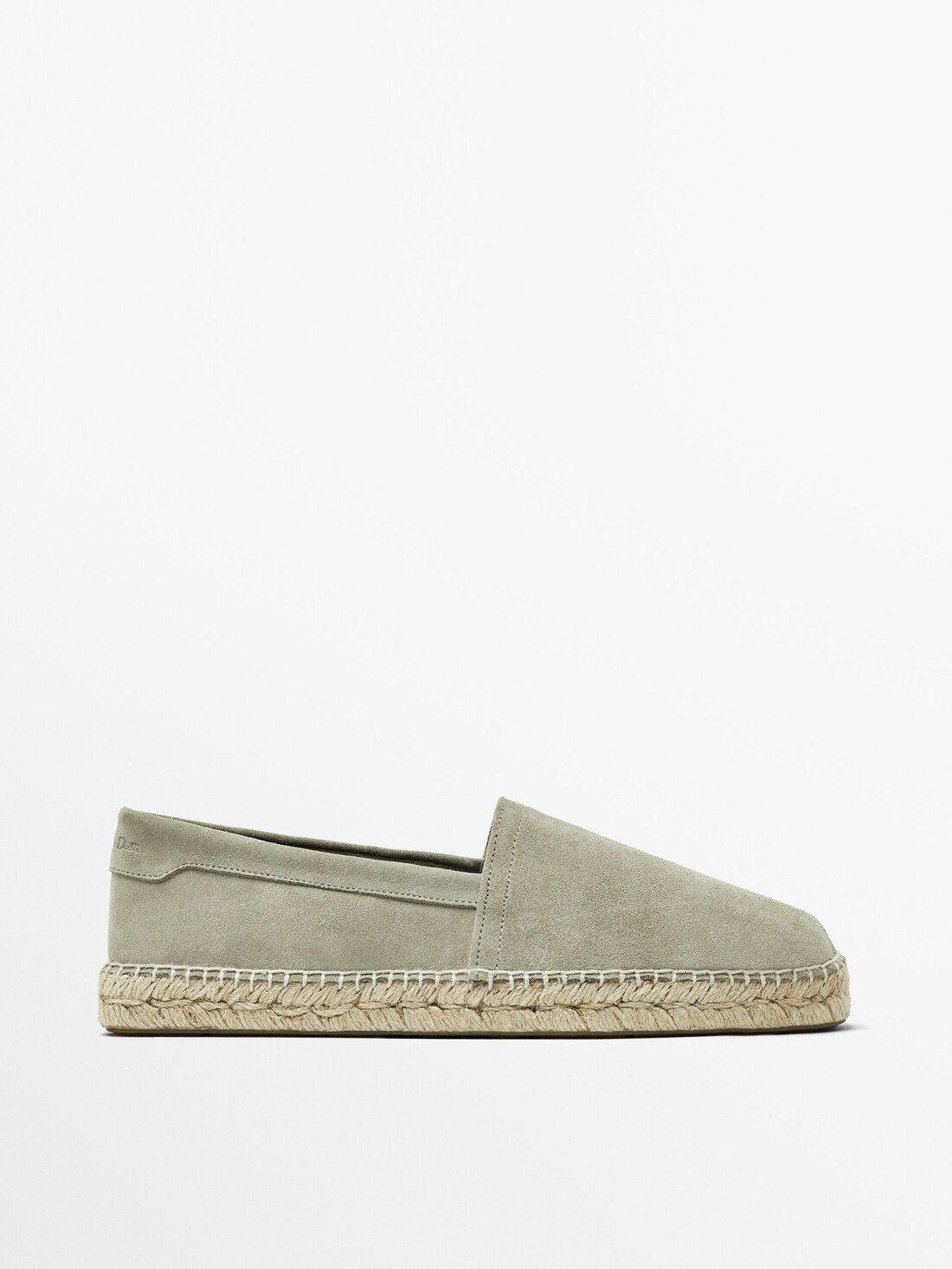 Massimo Dutti Split Suede Men Espadrilles Light Green | US-BF2317845