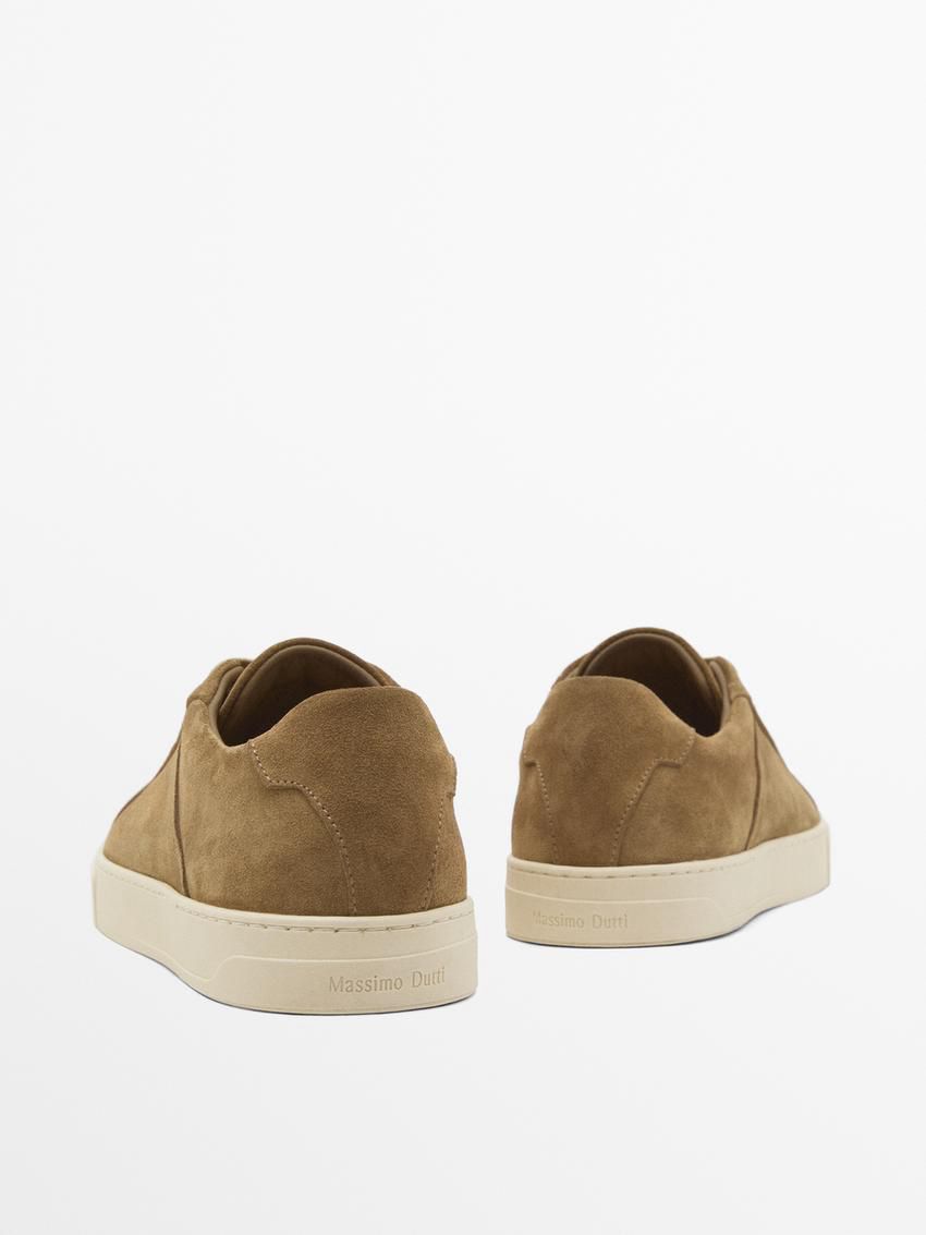 Massimo Dutti Split Suede Men Sneakers Brown | US-AJ5927306