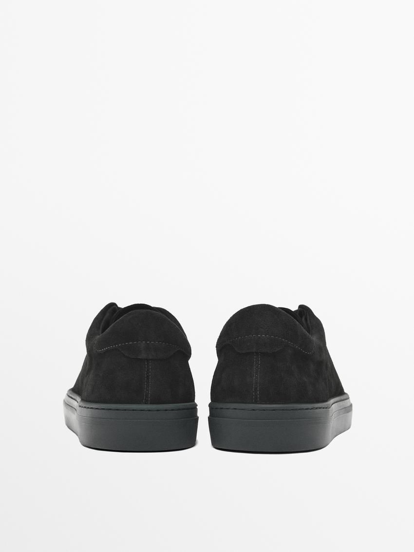 Massimo Dutti Split Suede Men Sneakers Dark Grey | US-AI8572094