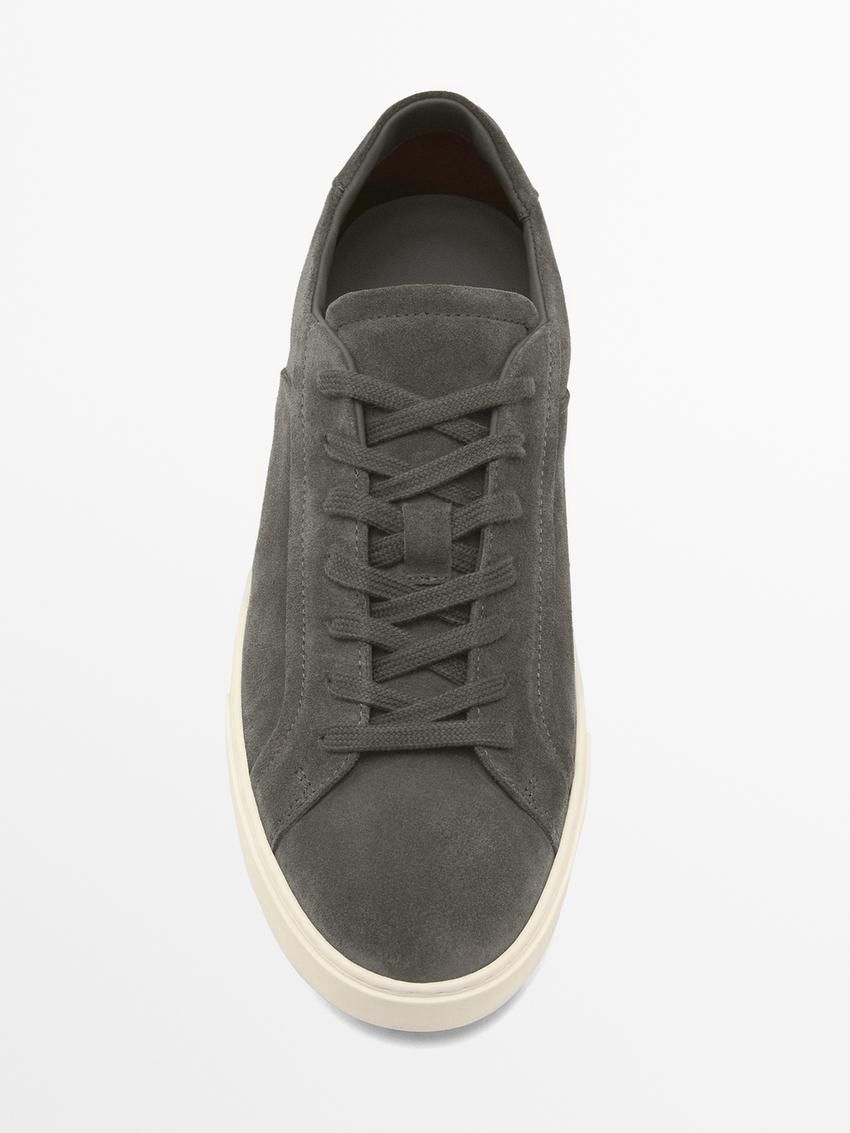 Massimo Dutti Split Suede Men Sneakers Dark Grey | US-NT2019643