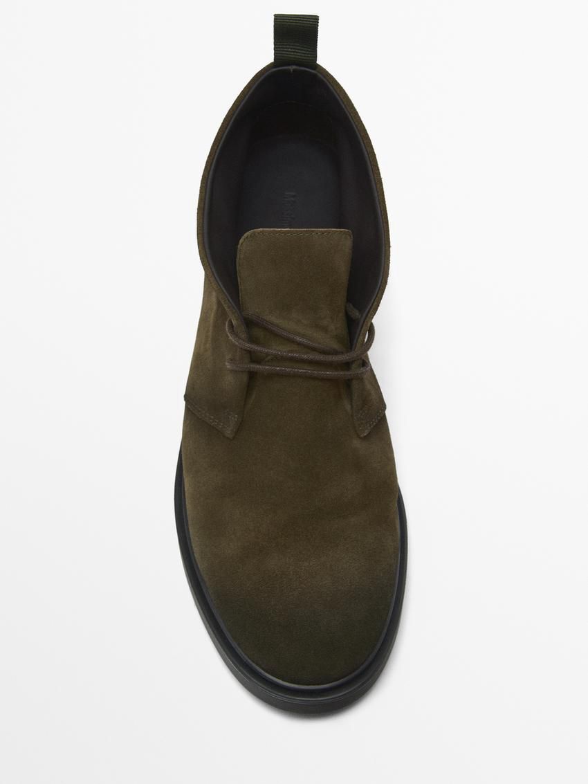 Massimo Dutti St. Moritz Ankle Men Desert Boots Khaki | US-SO8512934