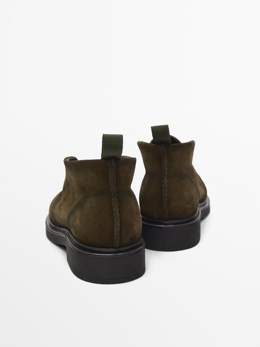 Massimo Dutti St. Moritz Ankle Men Desert Boots Khaki | US-SO8512934