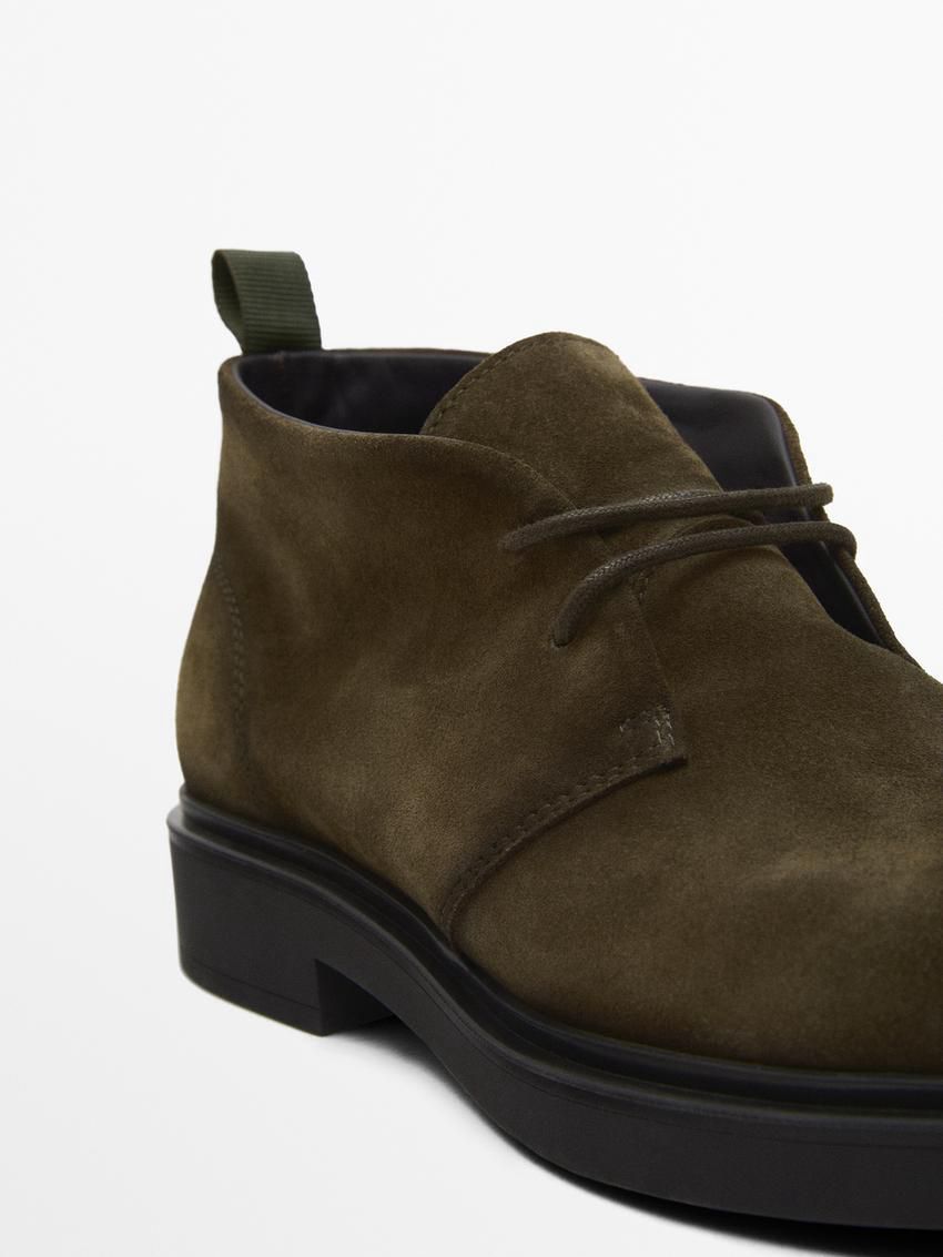 Massimo Dutti St. Moritz Ankle Men Desert Boots Khaki | US-SO8512934