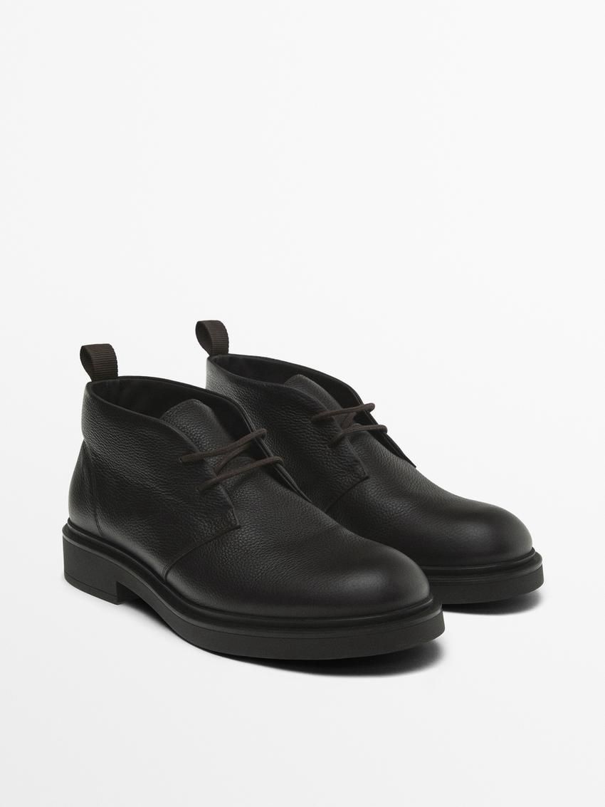 Massimo Dutti St. Moritz Ankle Men Desert Boots Dark Brown | US-SK8530267