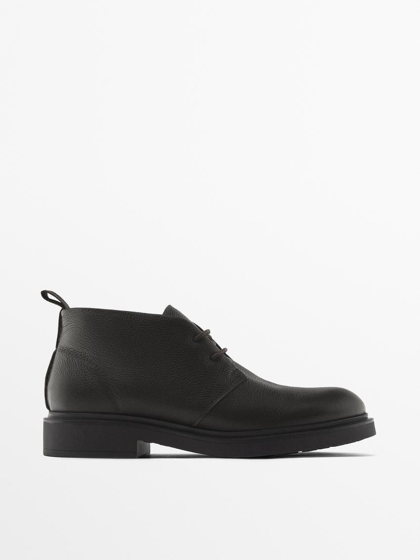 Massimo Dutti St. Moritz Ankle Men Desert Boots Dark Brown | US-SK8530267