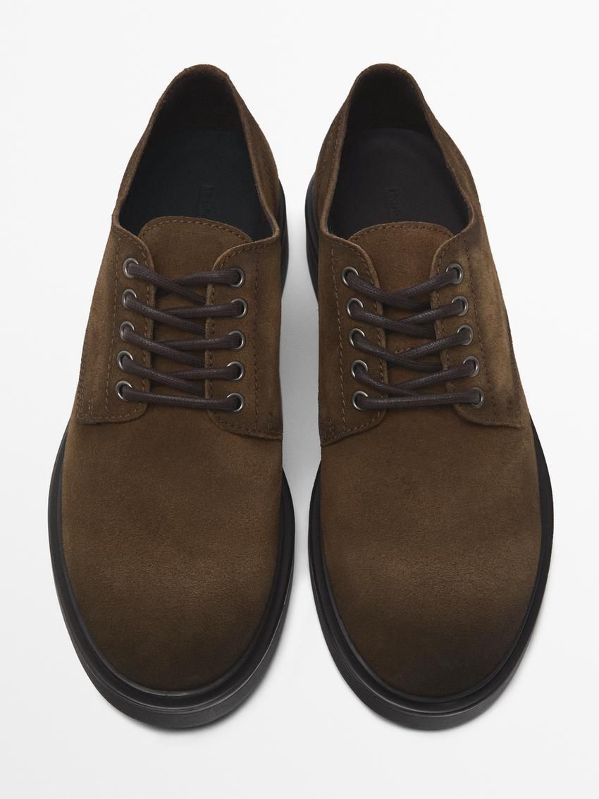 Massimo Dutti St. Moritz Men Leather Shoes Brown | US-DV5286940