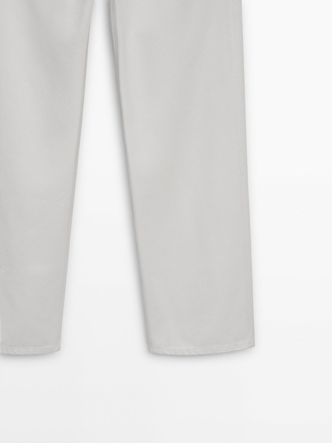 Massimo Dutti Straight Fit High-waist Women Jeans Cream | US-EA4738652