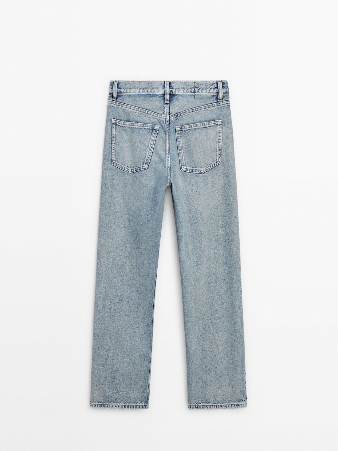 Massimo Dutti Straight Fit High-waist Women Jeans Blue | US-AF5681273